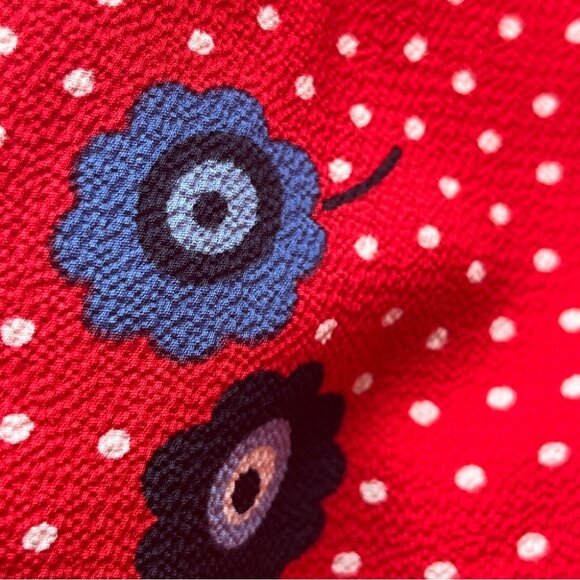 COPY - Modcloth Dress Floral Dotted Daytime Dapper True Wrap Tie Ruffle Red Whi… - Picture 16 of 16